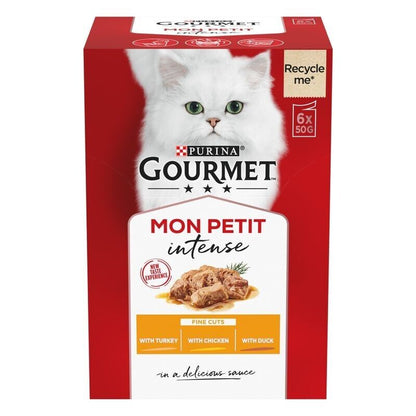 Purina Gourmet Mon Petit Wet Cat Food (Duck, Chicken & Turkey) - 6 x 50g