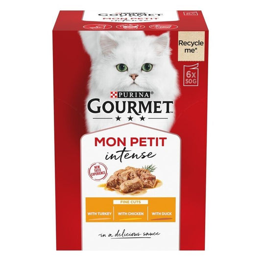Purina Gourmet Mon Petit Wet Cat Food (Duck, Chicken & Turkey) - 6 x 50g