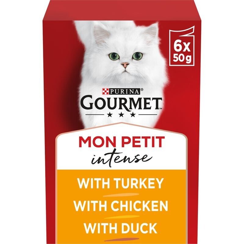 Purina Gourmet Mon Petit Wet Cat Food (Duck, Chicken & Turkey) - 6 x 50g