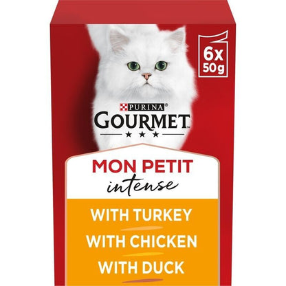 Purina Gourmet Mon Petit Wet Cat Food (Duck, Chicken & Turkey) - 6 x 50g