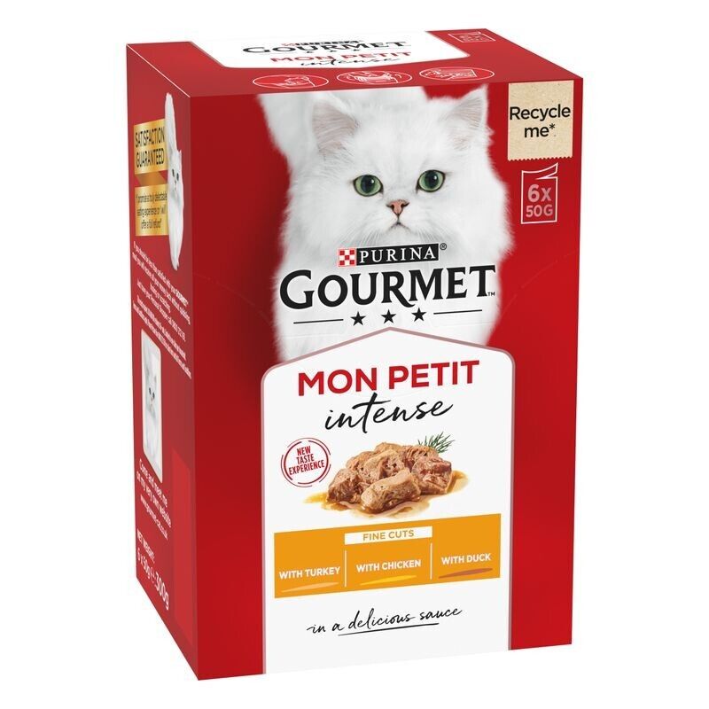 Purina Gourmet Mon Petit Wet Cat Food (Duck, Chicken & Turkey) - 6 x 50g