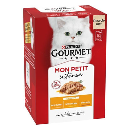 Purina Gourmet Mon Petit Wet Cat Food (Duck, Chicken & Turkey) - 6 x 50g