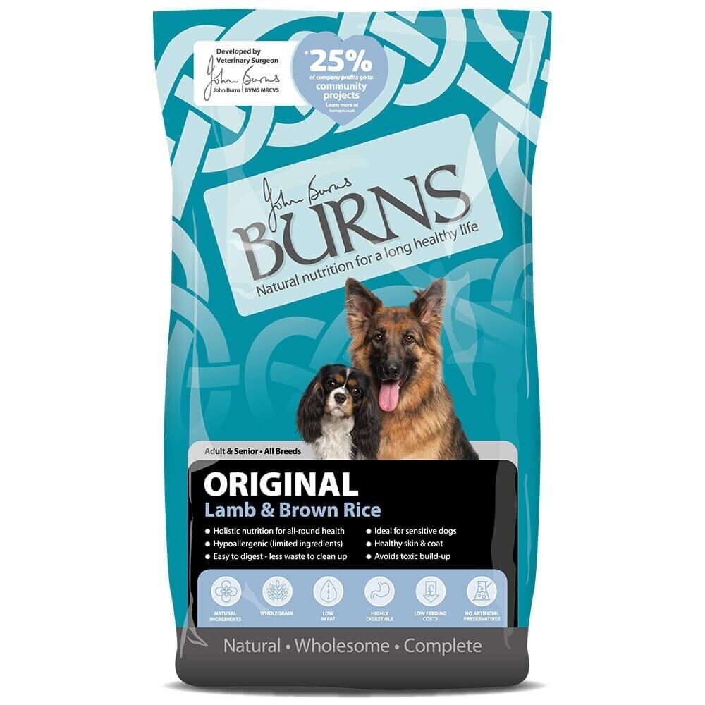 Burns Original Adult & Senior Dry Dog Food Lamb & Brown Rice - 2kg, 6kg, 12kg