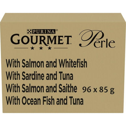 Purina Gourmet Perle Adult Cat Food Pouches Seaside Duo 12x85g, 24x85g, 96x85g