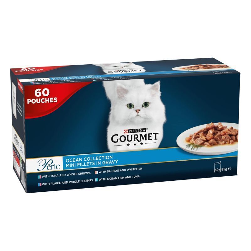 Purina Gourmet Perle Pouches Mixed Saver Pack Wet Food Cat 60 x 85g / 120 x 85g