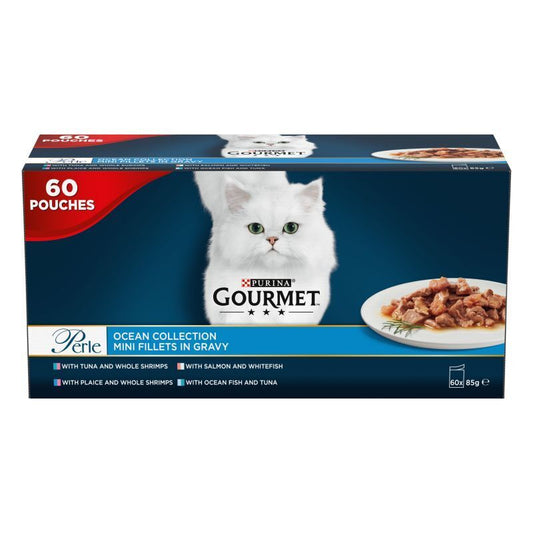 Purina Gourmet Perle Pouches Mixed Saver Pack Wet Food Cat 60 x 85g / 120 x 85g