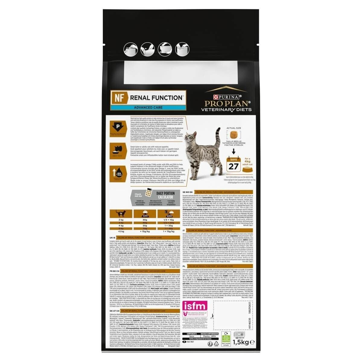 Purina Pro Plan Veterinary Diets Feline NF Renal Early Care Dry Cat - 1.5kg, 5kg