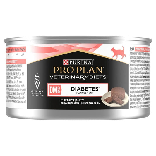 Purina Pro Plan Veterinary Diets Wet Cat Food DM Diabetes Management - 24x195g