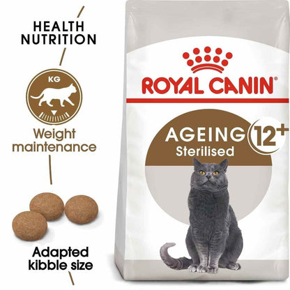 Royal Canin Ageing Sterilised Senior 12+ Dry Cat Food - 400g, 2kg, 4kg