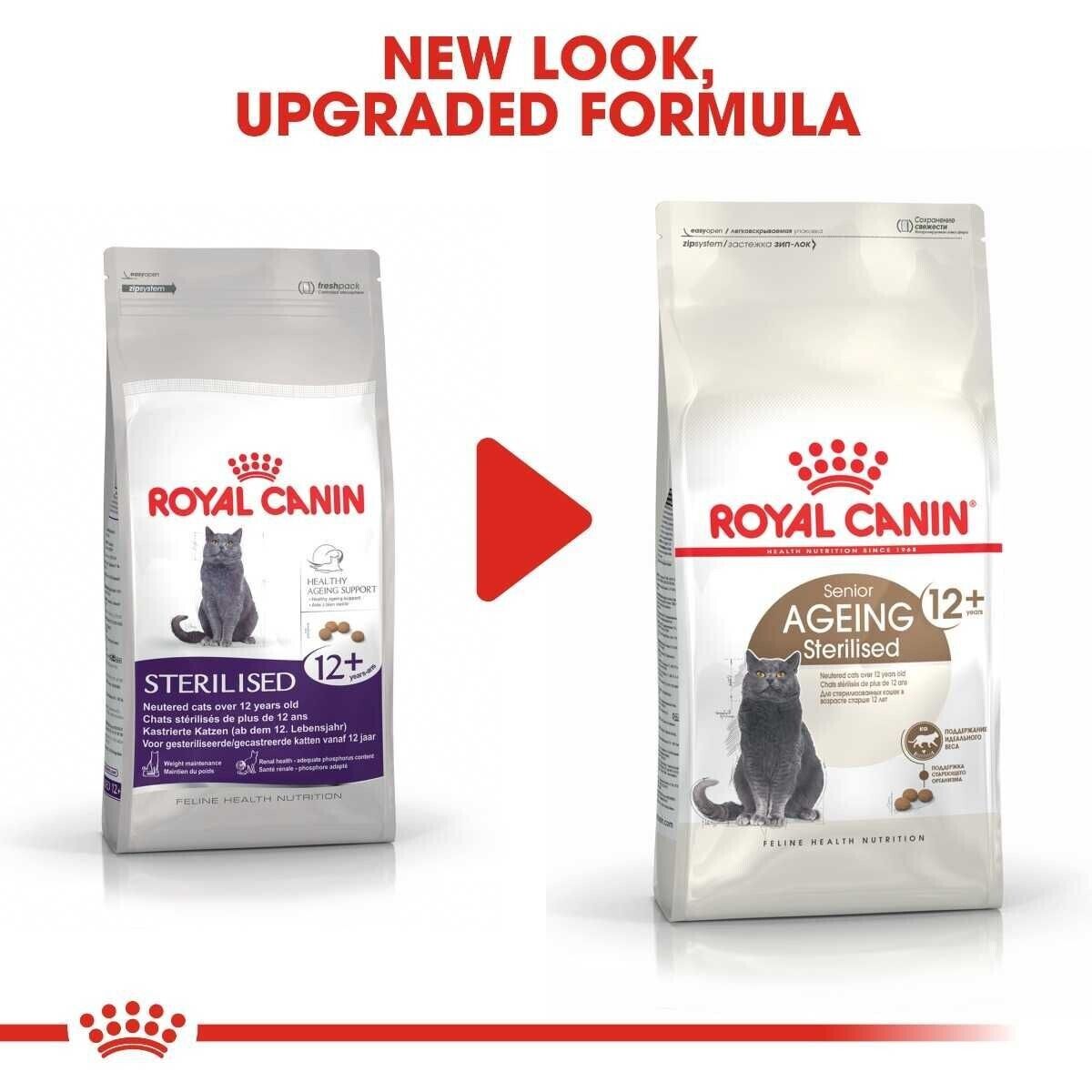 Royal Canin Ageing Sterilised Senior 12+ Dry Cat Food - 400g, 2kg, 4kg