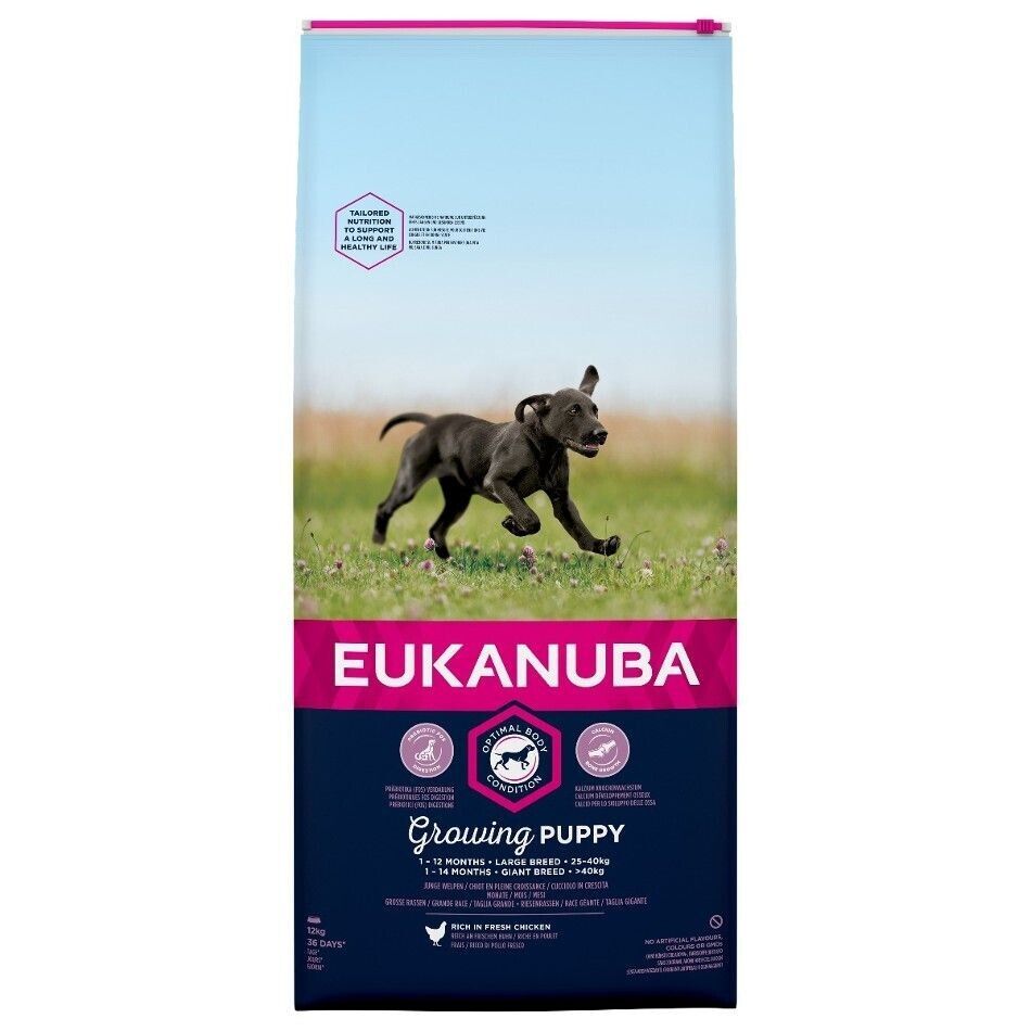 Eukanuba Growing Puppy Large Breed Dry Food with Chicken 12kg