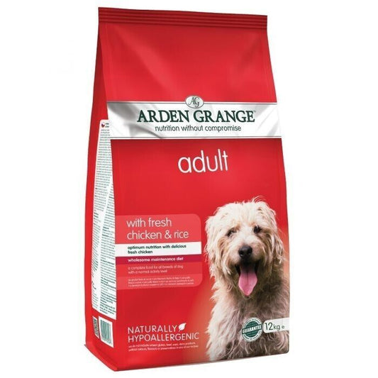 Arden Grange Adult Dog with Chicken & Rice Dry Dog Food - 2kg, 6kg, 12kg