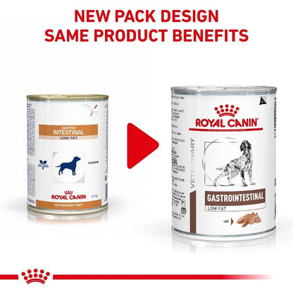 Royal Canin Gastro intestinal Low Fat Wet Dog Food (in Loaf) - 12x410g Cans