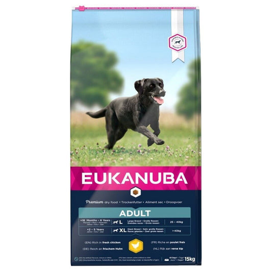 Eukanuba Large Breed Active Adult with Chicken Dry Dog Food - 12kg