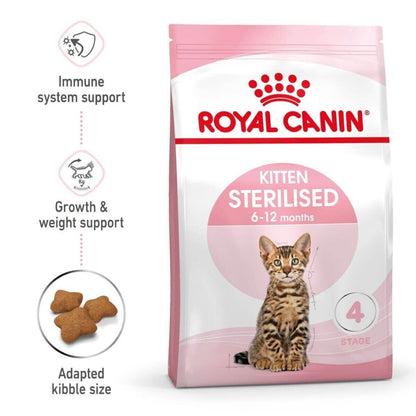 Royal Canin Kitten Sterilised Dry Cat Food -  2kg, 3.5kg