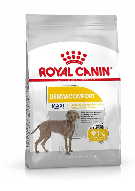 Royal Canin Maxi Adult Dermacomfort Adult Dry Dog Food - 3kg, 12kg