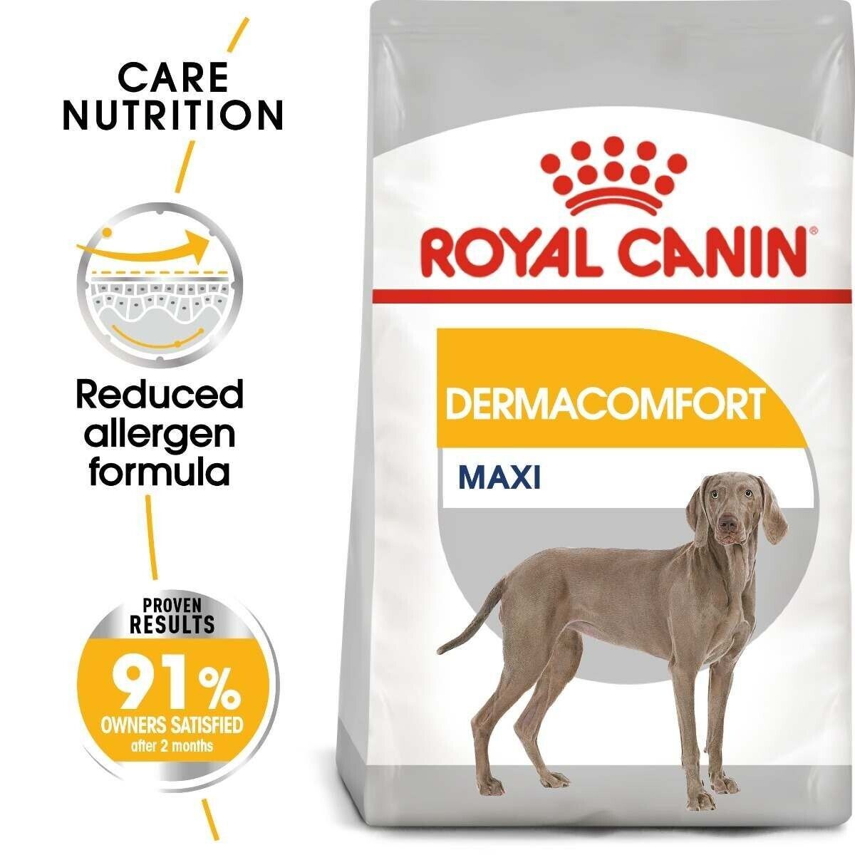 Royal Canin Maxi Adult Dermacomfort Adult Dry Dog Food - 3kg, 12kg