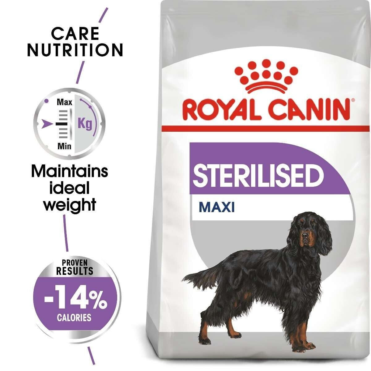 Royal Canin Maxi Adult Sterilised Care Dry Dog Food - 3kg, 12kg