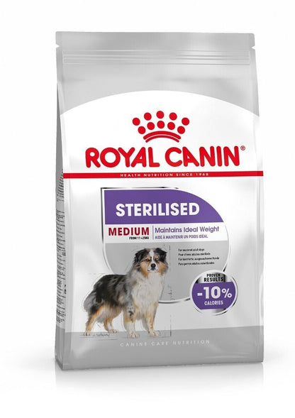 Royal Canin Medium Adult Sterilised Care Dry Dog Food - 3kg, 12kg