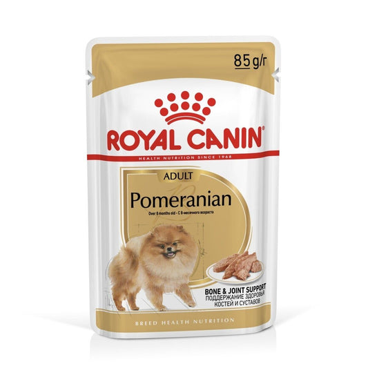 Royal Canin Pomeranian Adult Wet Dog Food Pouches (in Loaf) - 12x85g, 48x85g