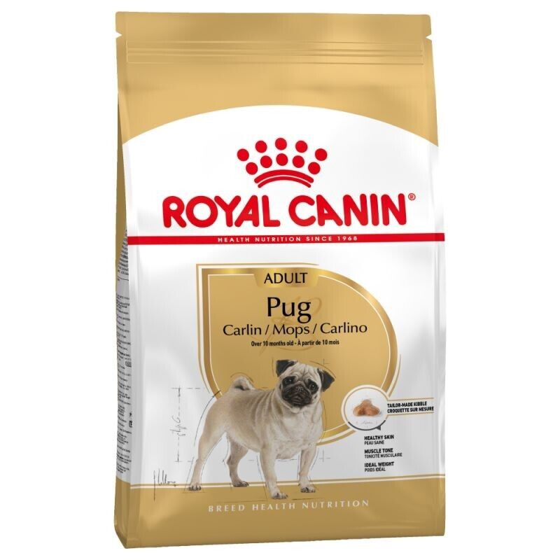 Royal Canin Pug Complete Dry Dog Food for Adult Pugs - 1.5kg