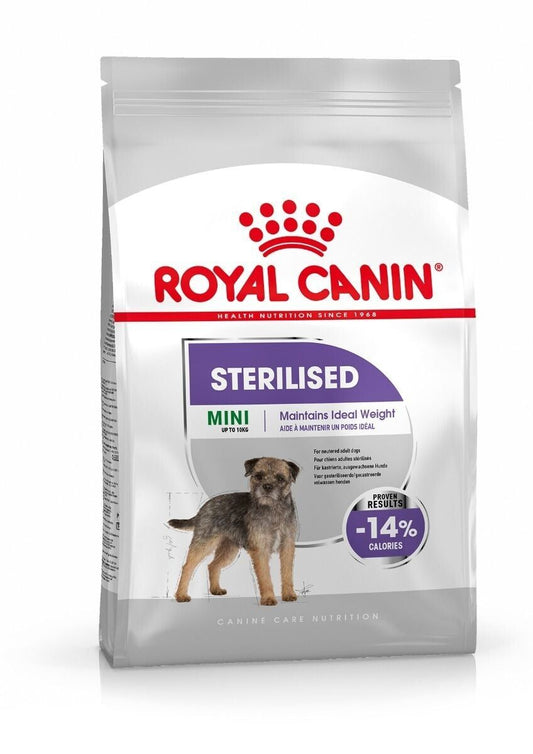 Royal Canin Sterilised Mini Adult Breed Dry Dog Food - 3kg, 8kg