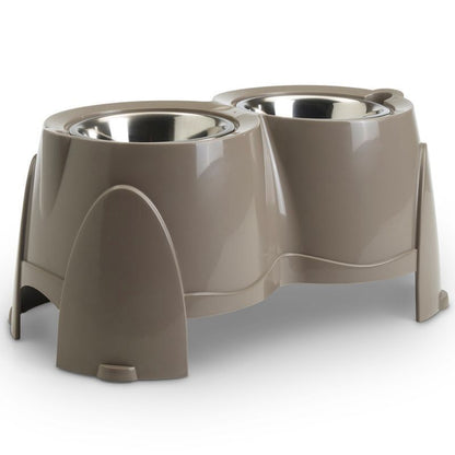 Savic Ergo Feeder Doggy Bar With two Stainless Steel Bowls 2x 0.85 L , 2x 1.5 L