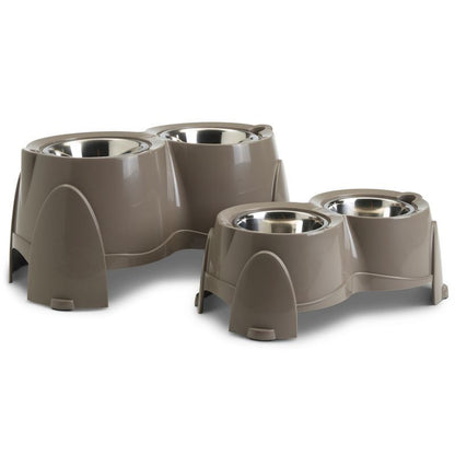 Savic Ergo Feeder Doggy Bar With two Stainless Steel Bowls 2x 0.85 L , 2x 1.5 L