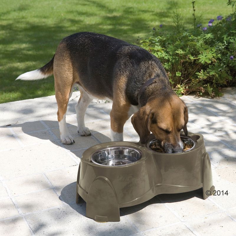 Savic Ergo Feeder Doggy Bar With two Stainless Steel Bowls 2x 0.85 L , 2x 1.5 L
