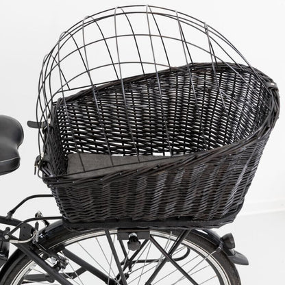 Trixie Dog Basket Rear Mounted Black Bicycle Basket Pet Cat Travel Carrier - UK