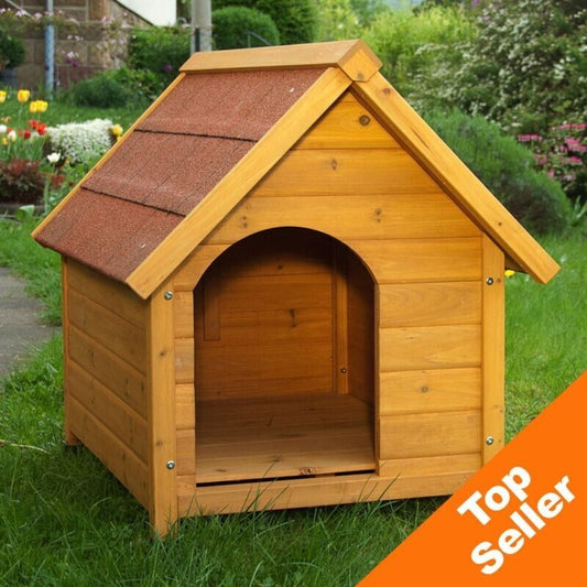 Wooden Dog Kennel Outdoor House Weather Proof Shelter Puppy Den - S,M,L,XL,XLL