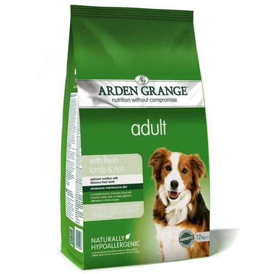 Arden Grange Adult Dog with Lamb & Rice Dry Dog Food - 2kg, 6kg, 12kg