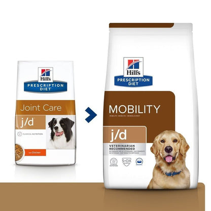 Hill's Prescription Diet Canine j/d Joint Care Mobility Dry Dog 1.5kg, 4kg, 12kg