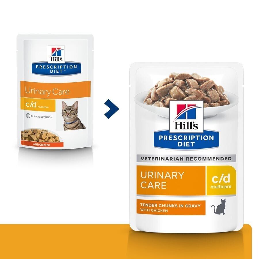 Hill's Prescription Diet Feline c/d Multicare Urinary Care Wet Cat Food 12 x 85g , 24 x 85g