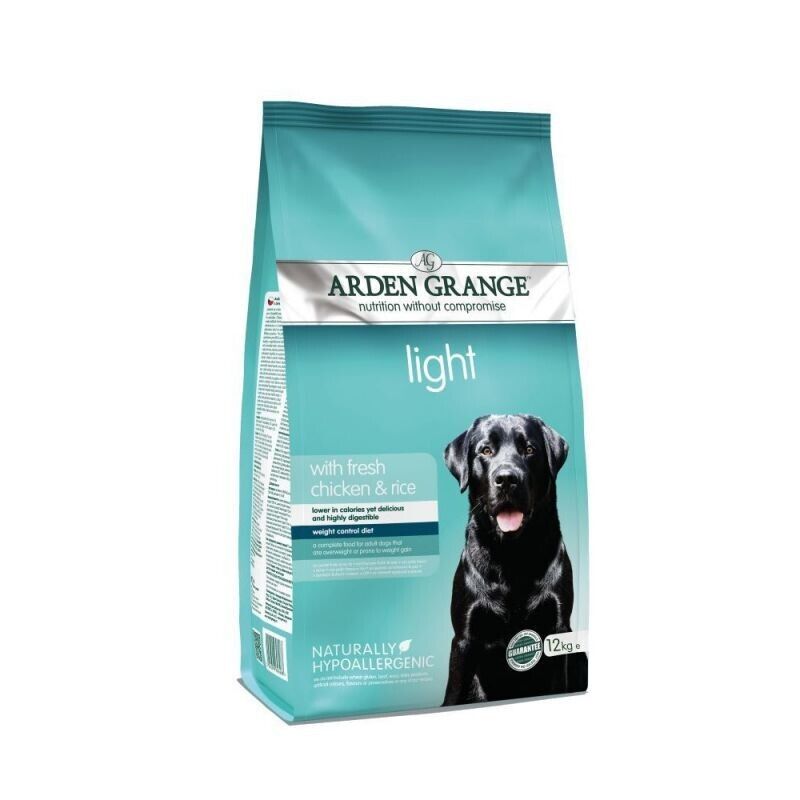 Arden Grange Light Adult Dog with Chicken & Rice Dry Dog Food - 2kg, 6kg, 12kg