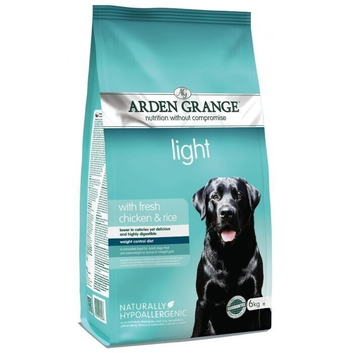 Arden Grange Light Adult Dog with Chicken & Rice Dry Dog Food - 2kg, 6kg, 12kg