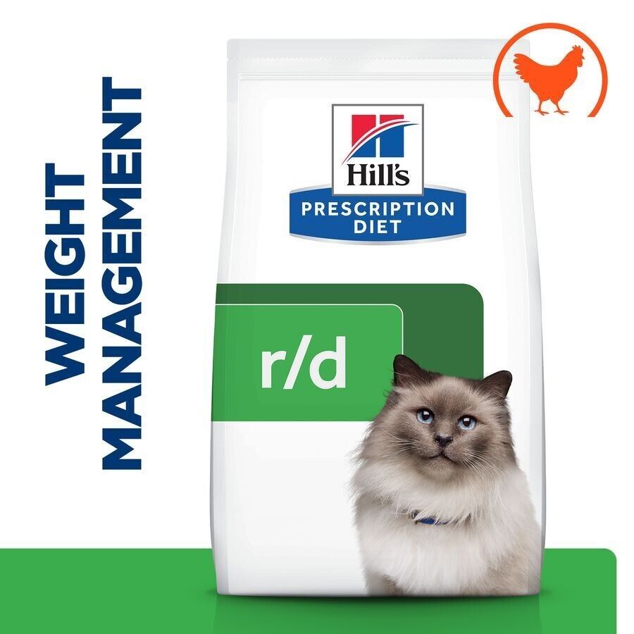 Hill's Prescription Diet Feline r/d Weight Reduction Dry Cat Food - 1.5 kg , 3 kg , 6 kg