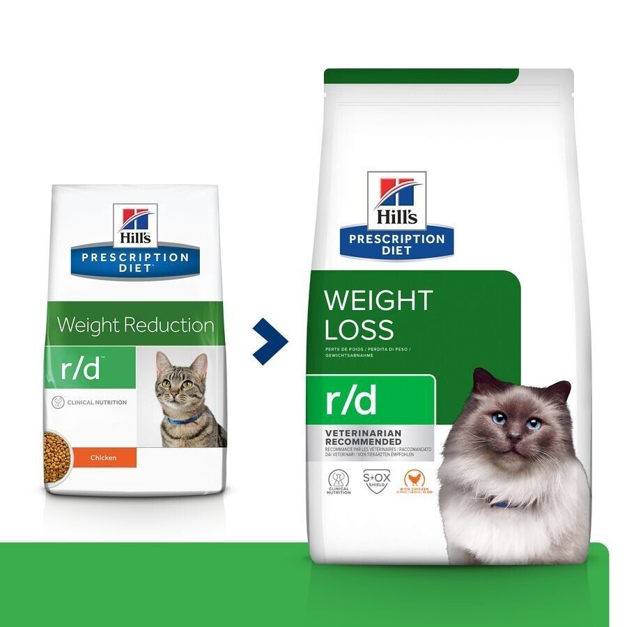 Hill's Prescription Diet Feline r/d Weight Reduction Dry Cat Food - 1.5 kg , 3 kg , 6 kg