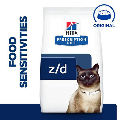 Hill's Prescription Diet Feline Z/D Food Sensitivities Dry Cat Food - 1.5 kg , 3 kg , 6 kg