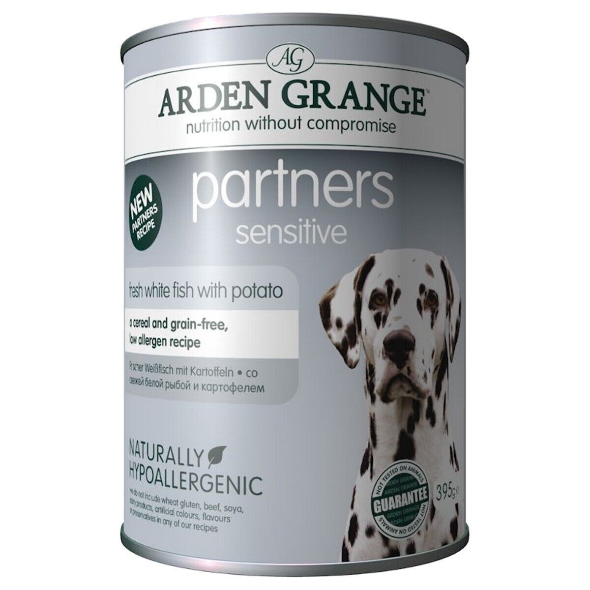 Arden Grange Partners Sensitive Fish & Potato Wet Dog Food Can - 6x 395g , 12 x395g ,  24x 395g