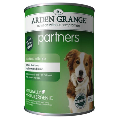 Arden Grange Partners Wet Dog Food Lamb, Rice & Vegetables Can - 6 x 395g , 12 x395g , 24x 395g