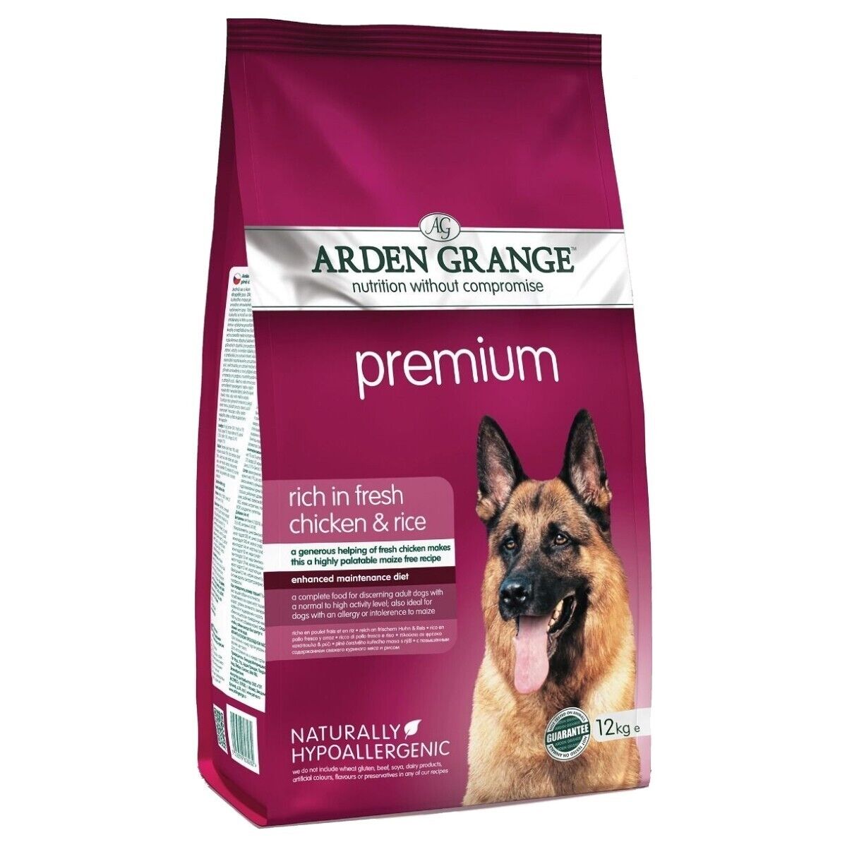 Arden Grange Premium Adult Dog with Chicken & Rice Dry Dog Food - 12kg