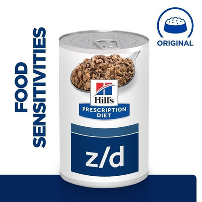 Hill's Prescription Diet Z/D Food Sensitivities Wet Dog Food Cans - 12 x 370g