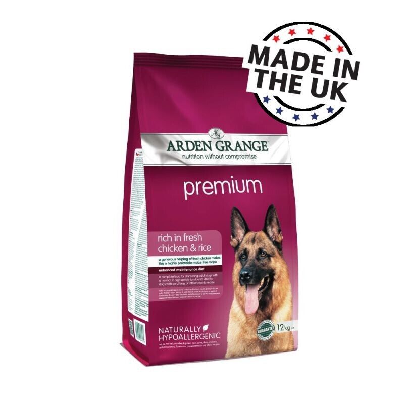 Arden Grange Premium Adult Dog with Chicken Rice Dry Dog Food 12kg Pretrome