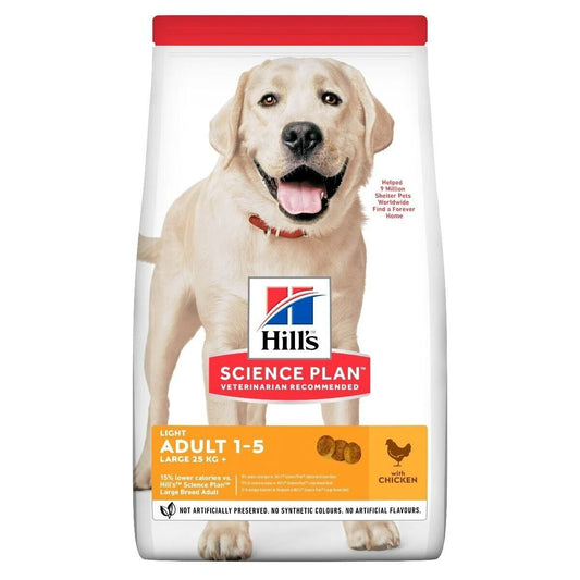 Hill's Science Plan Adult 1-5 Light Large Breed with Chicken Dry Dog Food - 14kg