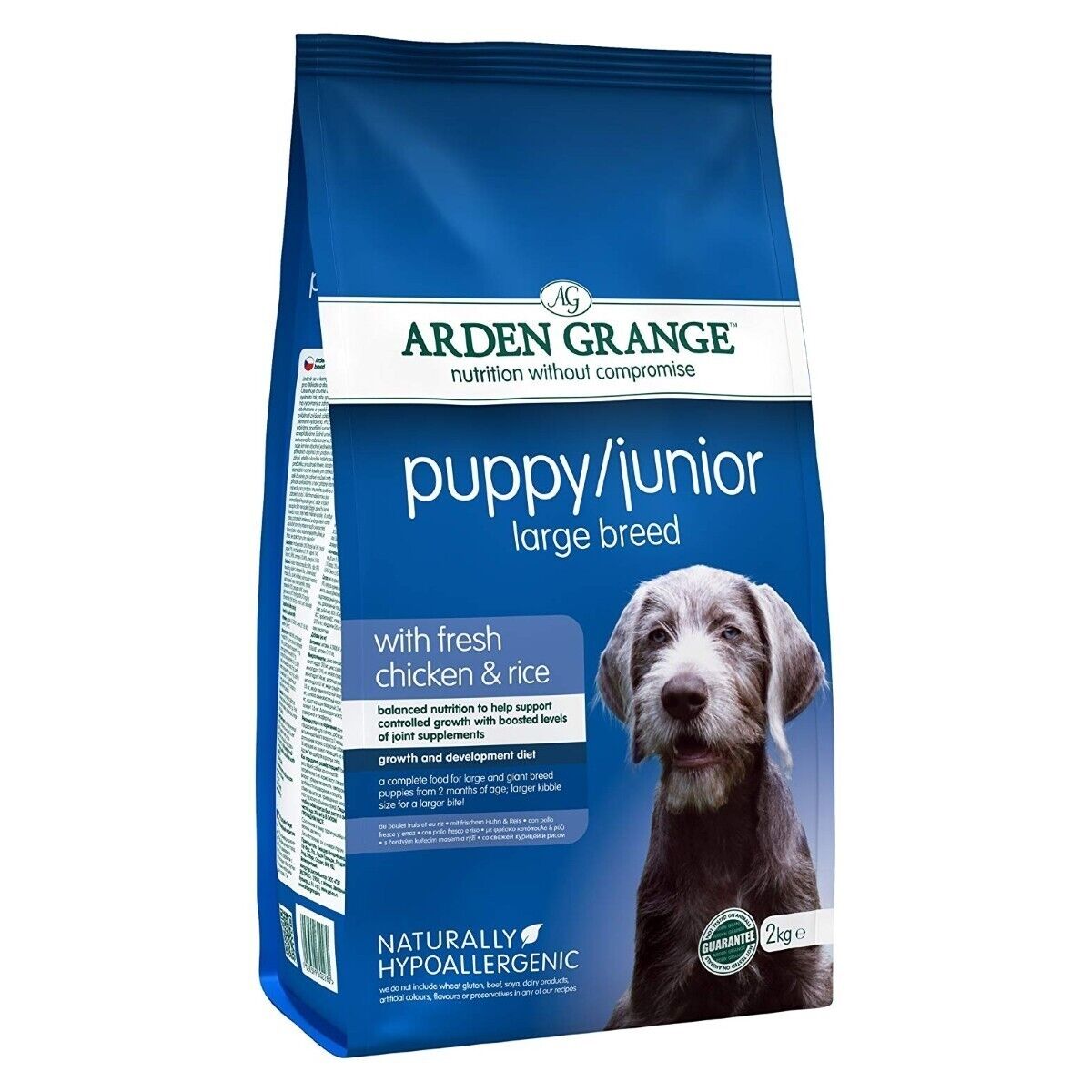 Arden Grange Puppy/Junior Large Breed Dry Dog Food Chicken & Rice 2kg, 6kg, 12kg