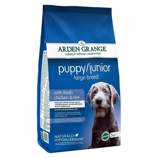 Arden Grange Puppy/Junior Large Breed Dry Dog Food Chicken & Rice 2kg, 6kg, 12kg