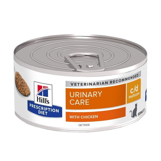 Hill's Prescription Diet c/d Multicare Urinary Care Cat Food - 12 x 156g , 24 x 156g Cans