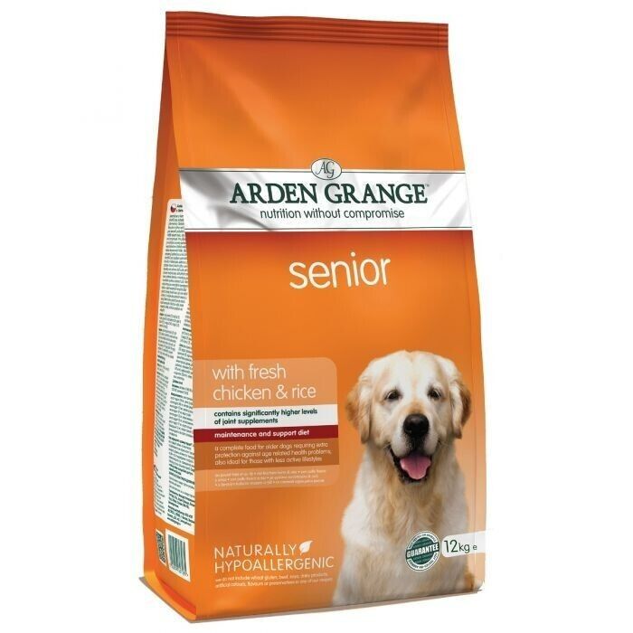 Arden Grange Senior Dog with Chicken & Rice Dry Dog Food - 2kg, 6kg, 12kg