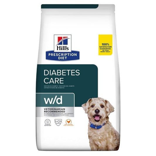 Hill's Prescription Diet w/d Diabetes Care Dry Dog Food Chicken- 1.5kg, 4kg, 10kg